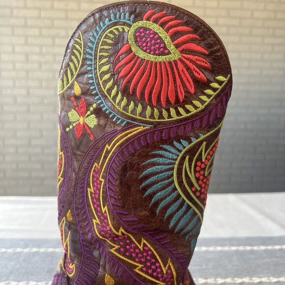 Old Gringo Tiegan Western Cowboy Boots Extremely Rare 7.5 Colorful Embroidered - Picture 7 of 16